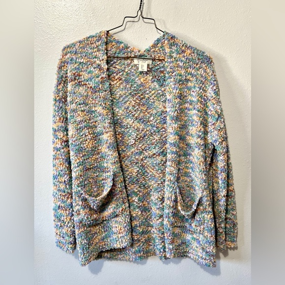 Jessica Simpson Confetti Chenille Cardigan Sweater - Small - Picture 2 of 7